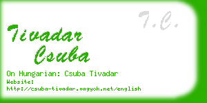 tivadar csuba business card